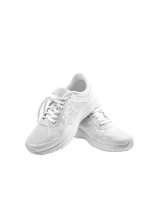 White Lightweight Mesh Running Shoes for Men & Women | Breathable Sports Sneakers | Casual Walking Shoes