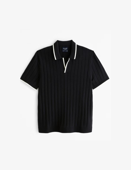 Abercrombie & Fitch Ribbed Knit Polo