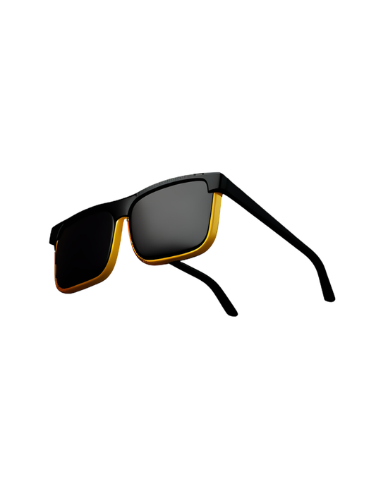 Premium Square Black & Gold Sunglasses for Men & Women – UV Protection Fashion Eyewear